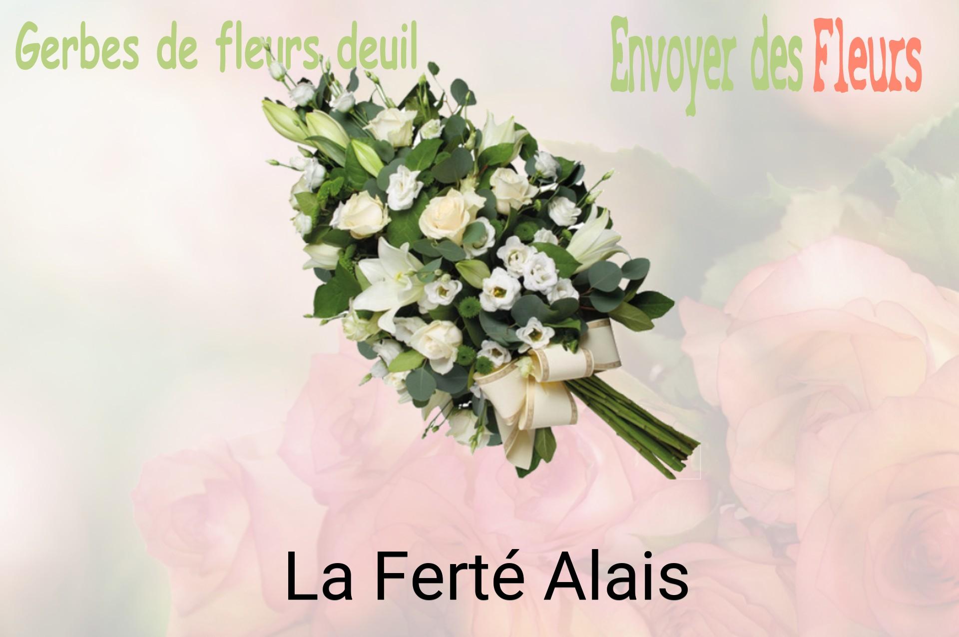 Gerbe de fleurs de deuil livrée à La Ferté-Alais